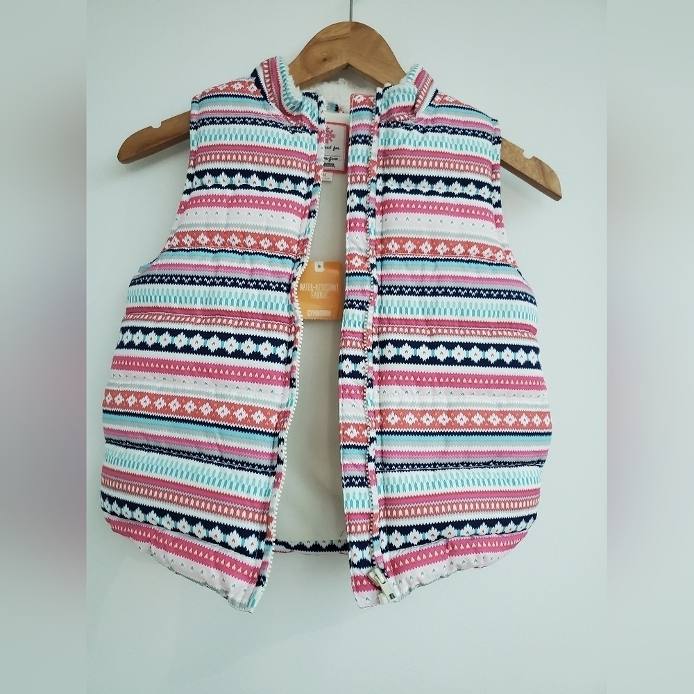 GYMBOREE NWT Puffer Vest w fleece lining size Medium